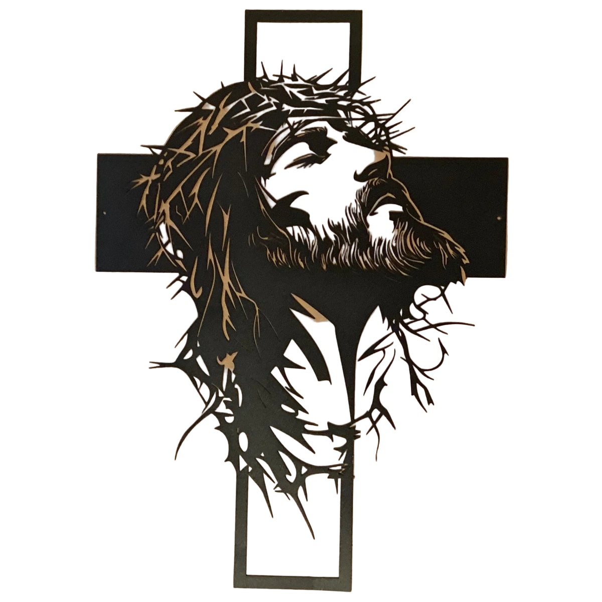 Jesus bust on iron Christian religious tabletop decor