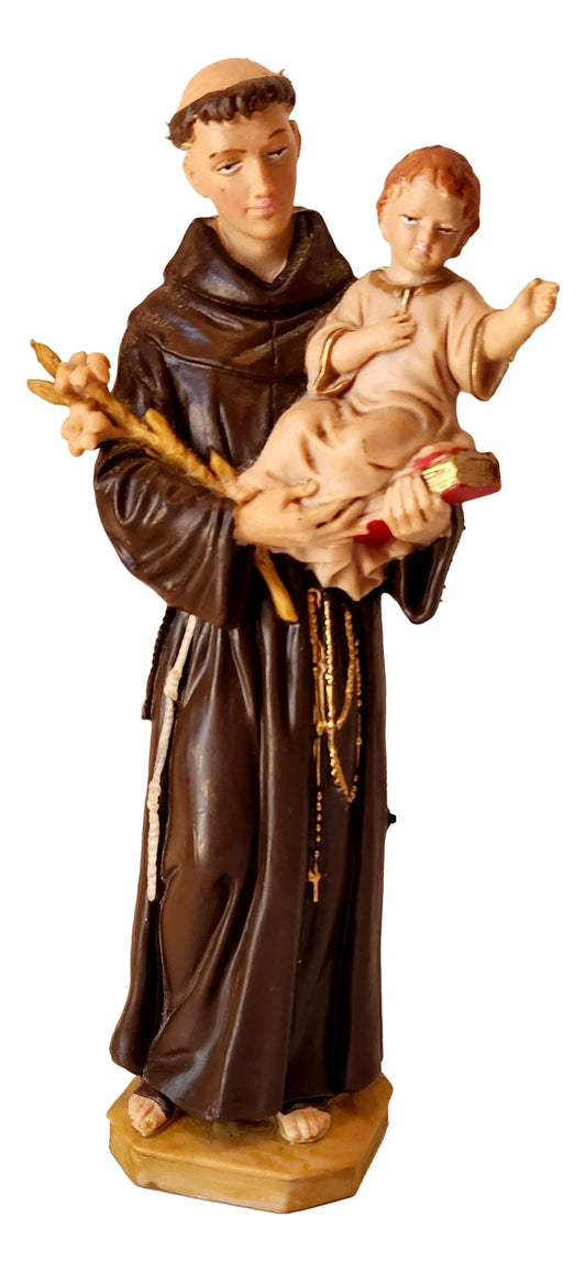 Saint Anthony Statue Italy Pasquini– Hand-Painted Religious Figure 6.5" x 2" - Ysleta Mission Gift Shop