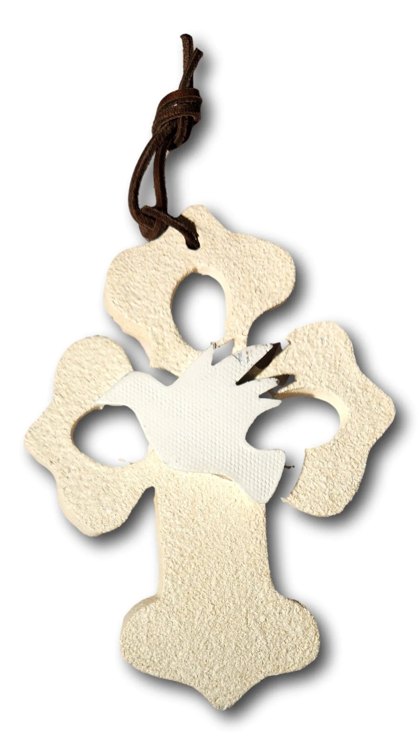 Clay Cross Dove Cutout 5X7 Inches - Ysleta Mission Gift Shop