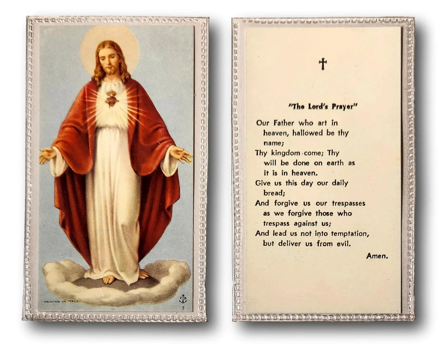 The Lord’s Prayer Laminated Card – Rare English Edition – Timeless Devotional Treasure - Ysleta Mission Gift Shop