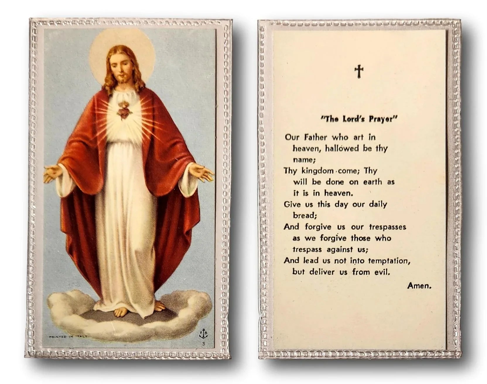 The Lord’s Prayer Laminated Card – Rare English Edition – Timeless Devotional Treasure - Ysleta Mission Gift Shop
