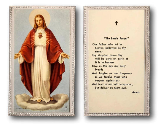 The Lord’s Prayer Laminated Card – Rare English Edition – Timeless Devotional Treasure - Ysleta Mission Gift Shop