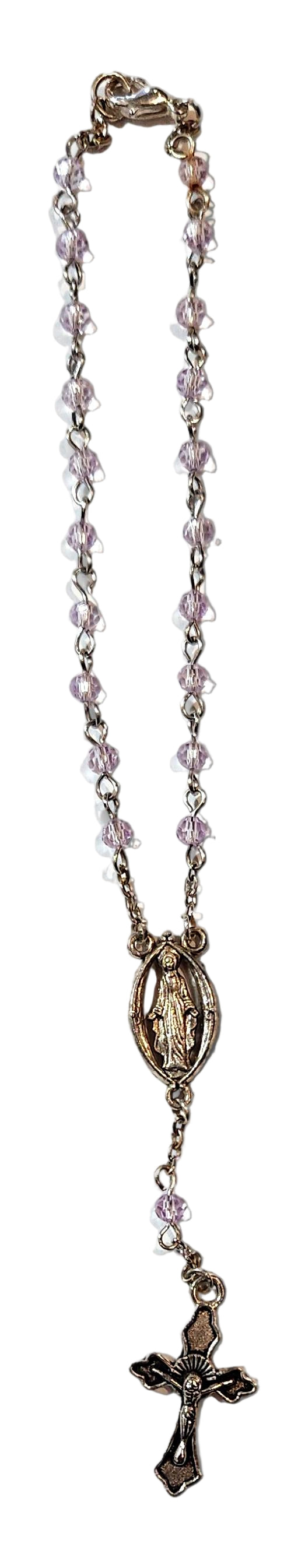 Catholic Car Rosary – 2-Decade Rearview Mirror Rosary for Travel Prayer & Divine Protection - Ysleta Mission Gift Shop