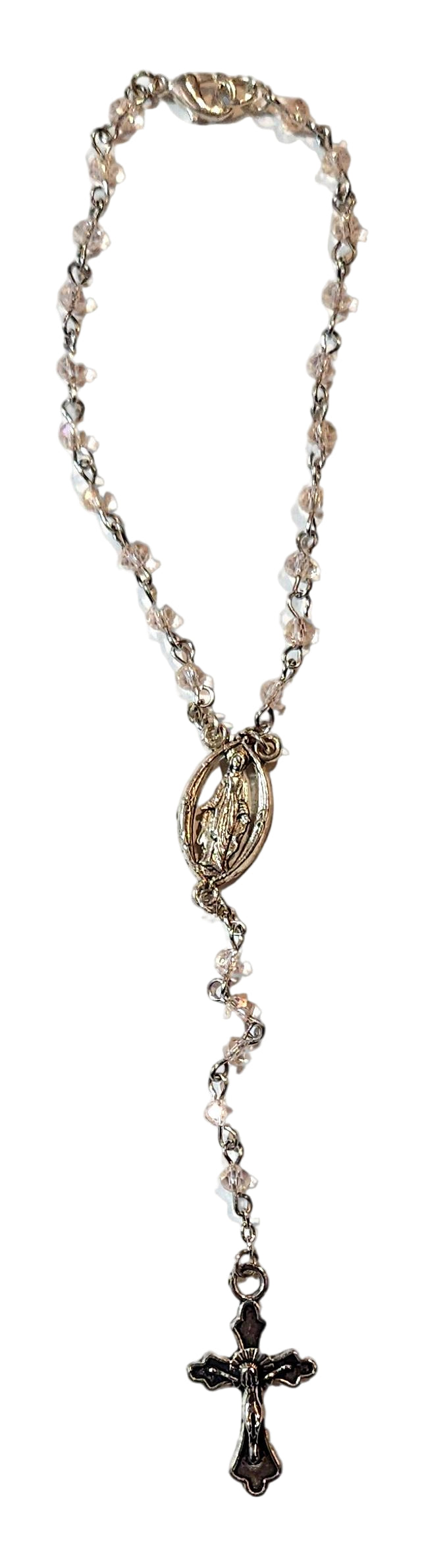Catholic Car Rosary – 2-Decade Rearview Mirror Rosary for Travel Prayer & Divine Protection - Ysleta Mission Gift Shop