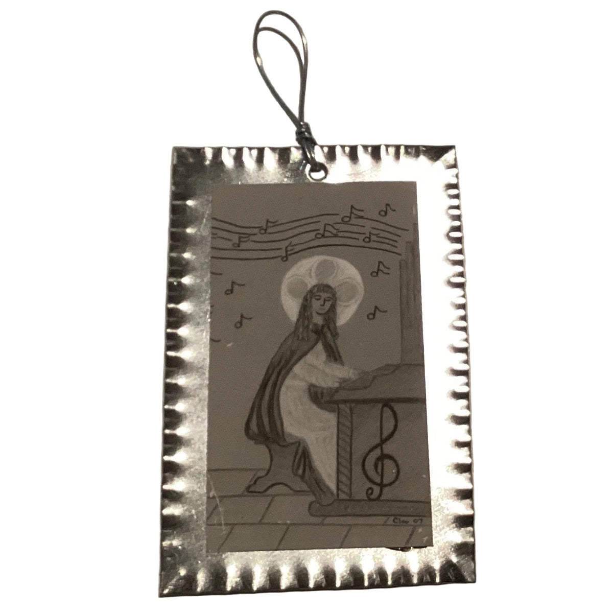 Assorted 2.5-inch Tin Catholic Saint ornaments featuring detailed depictions of various saints for Christian devotional use.