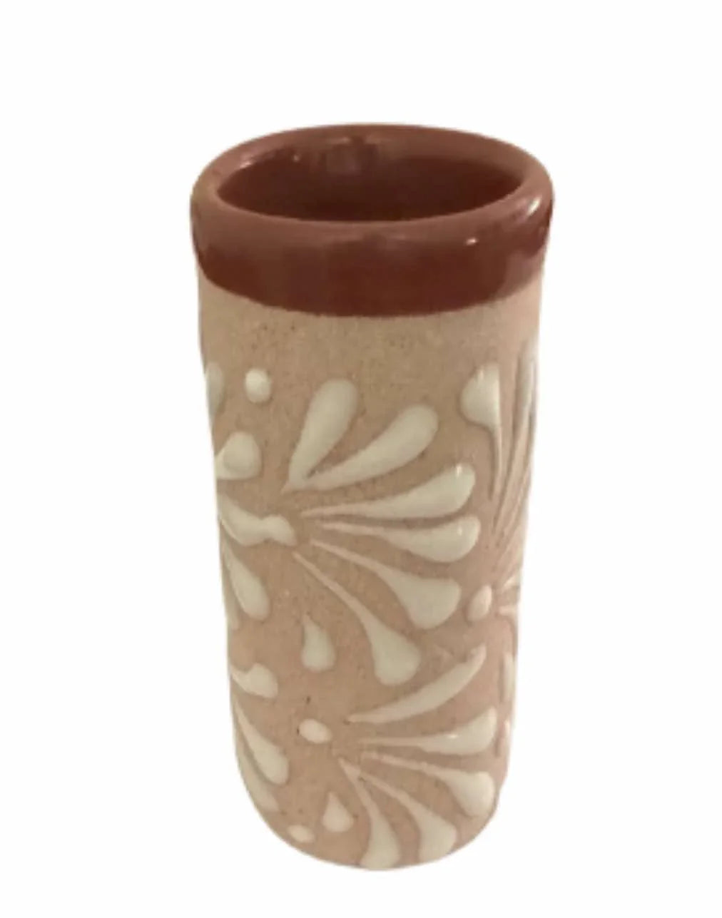 Clay Shot Glass Glazed, Lead-Free 3" Handmade in Mexico - Ysleta Mission Gift Shop