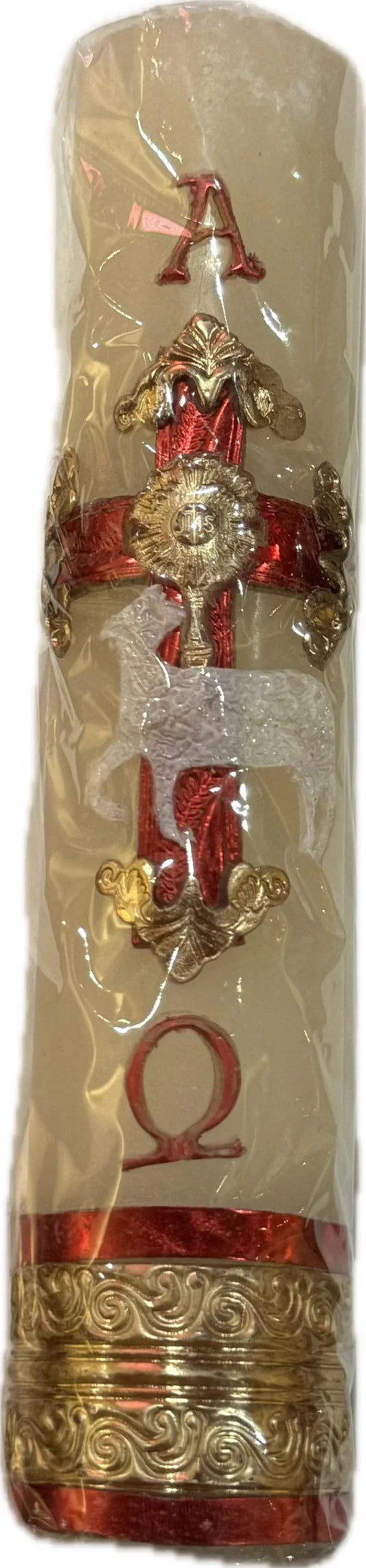 Custody Paschal Candles – Handcrafted Eucharistic Easter Tribute | Cirios Pascuales con Custodia – Tributo Eucarístico de Pascua Hecho a Mano - Ysleta Mission Gift Shop
