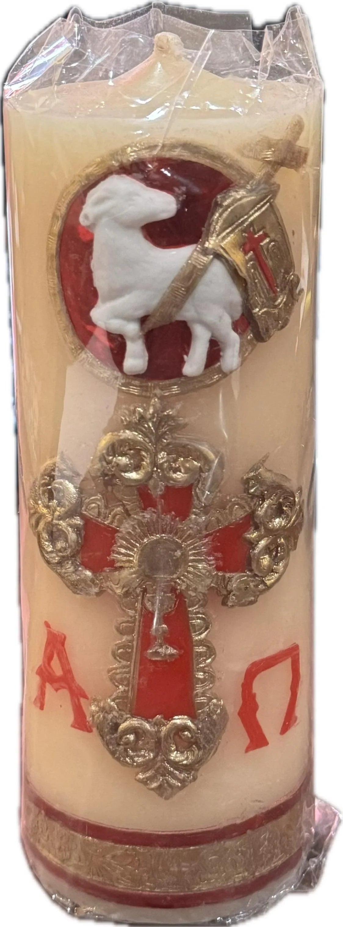 Custody Paschal Candles – Handcrafted Eucharistic Easter Tribute | Cirios Pascuales con Custodia – Tributo Eucarístico de Pascua Hecho a Mano - Ysleta Mission Gift Shop