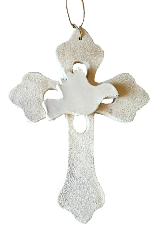 Clay Cross Dove 8.5" X 11.5" - Ysleta Mission Gift Shop