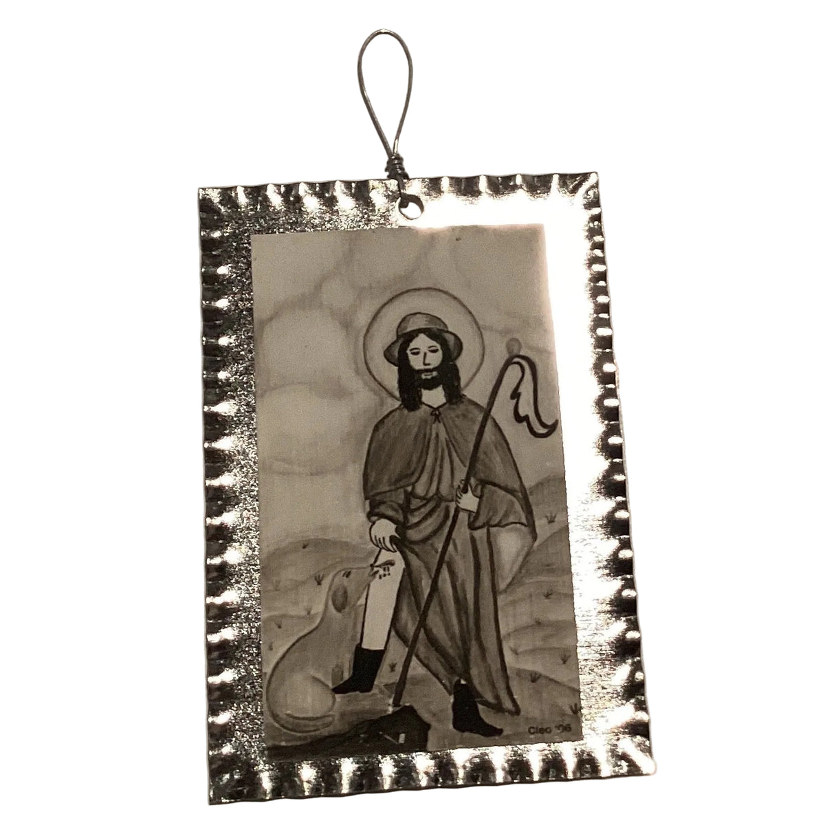 Assorted Catholic saints tin ornament set, 2.5 inches, featuring detailed religious figures for Christian devotional decor.