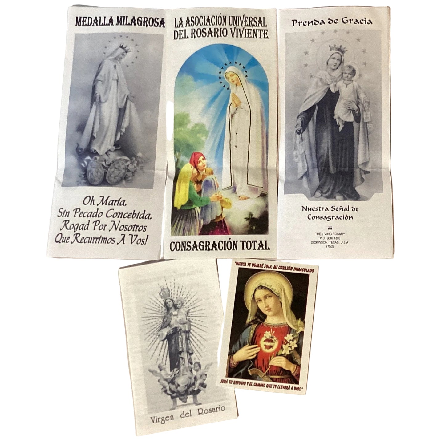 Immaculate Conception Marian devotional prayer kit with rosary, scapular, medal, and prayer cards, ideal for Catholic devotion.