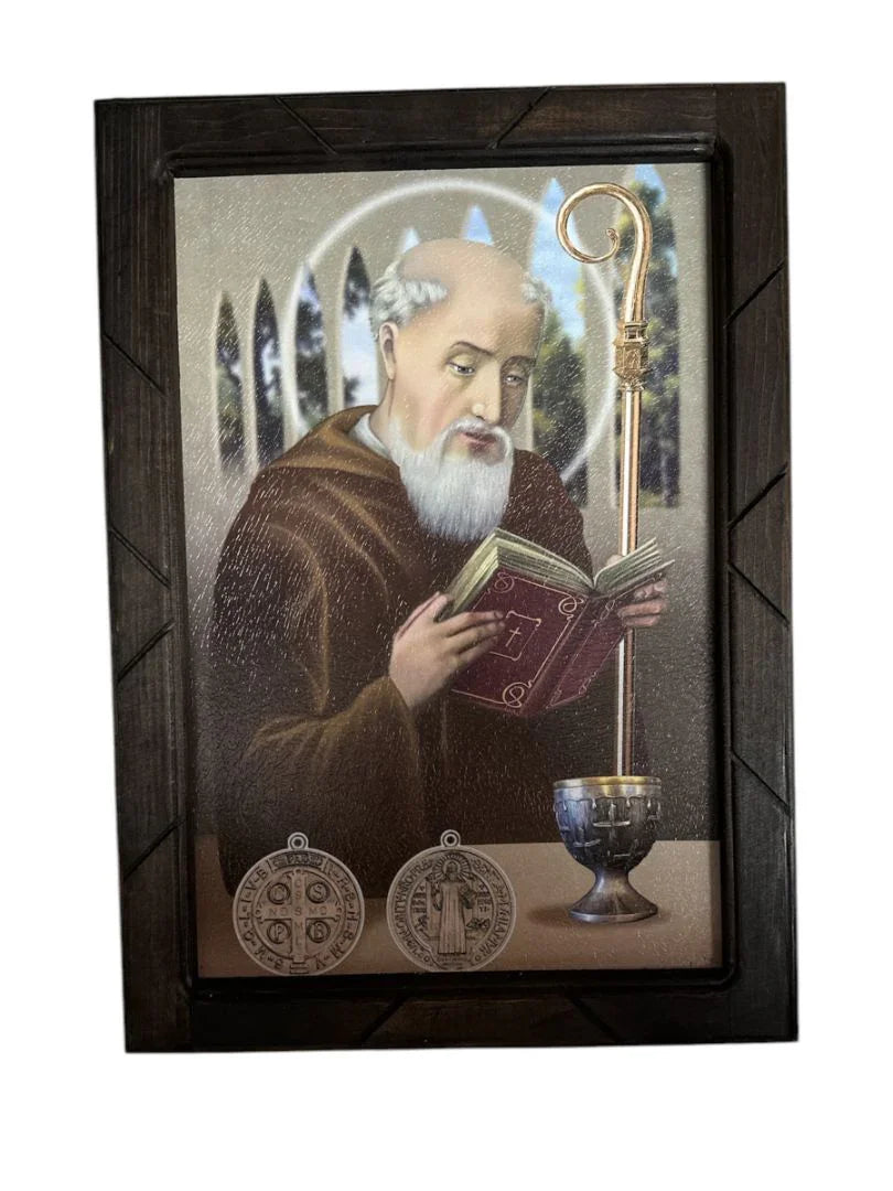 Religious Prints with Wood Frame Various – Classic Christian Wall Art 13 x 17.5 Inches - Ysleta Mission Gift Shop