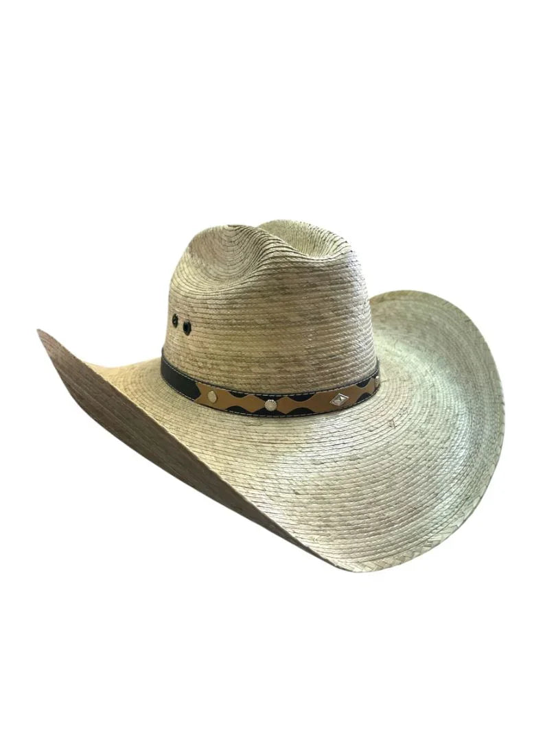Authentic Handcrafted Mexican Palm Hat for Adults | Outdoor Sombrero, Texas Cowboy Style - Ysleta Mission Gift Shop