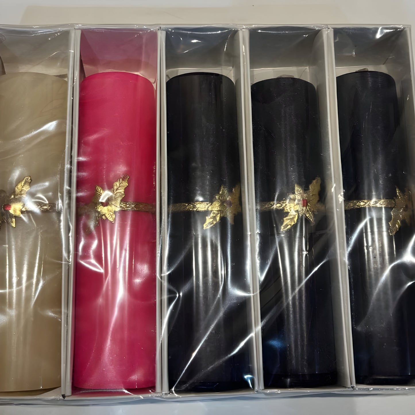 Advent Candle Set Of 5 Large | Traditional Purple And Pink Candles