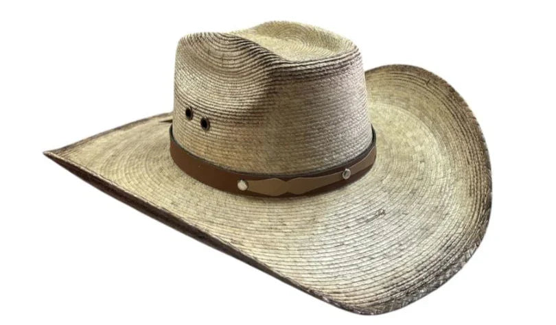 Authentic Handcrafted Mexican Palm Hat for Adults | Outdoor Sombrero, Texas Cowboy Style - Ysleta Mission Gift Shop