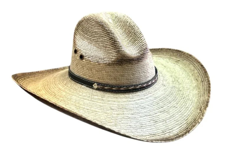Authentic Handcrafted Mexican Palm Hat for Adults | Outdoor Sombrero, Texas Cowboy Style - Ysleta Mission Gift Shop