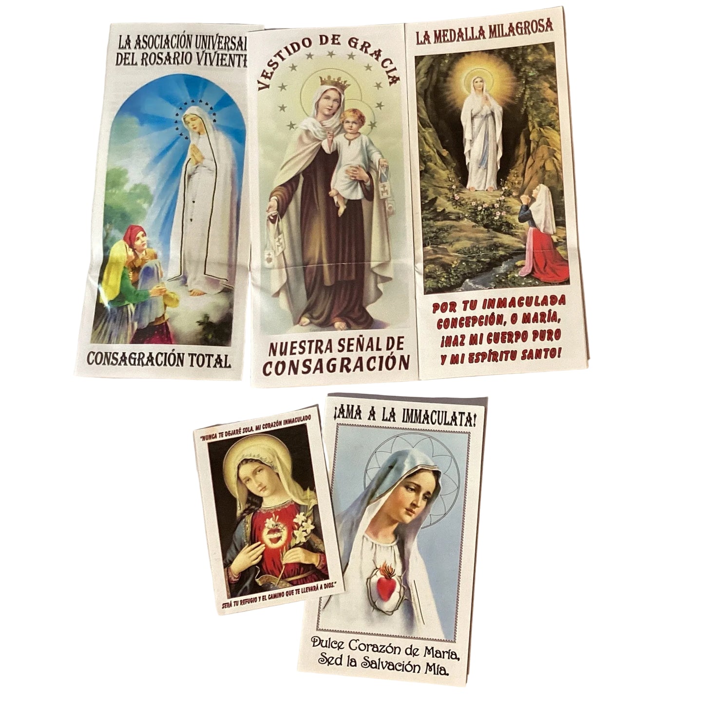 Immaculate Conception Catholic devotional prayer kit with rosary, scapular, medal, and prayer cards, ideal for Christian devotion.