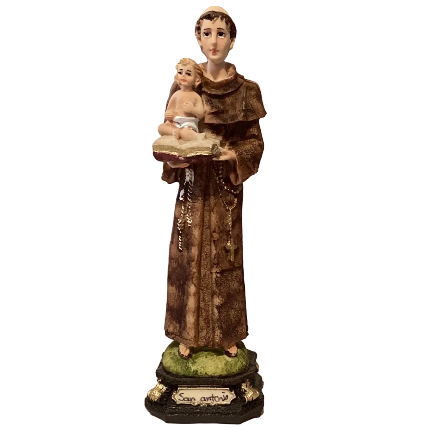 Statue of a religious figure holding a child