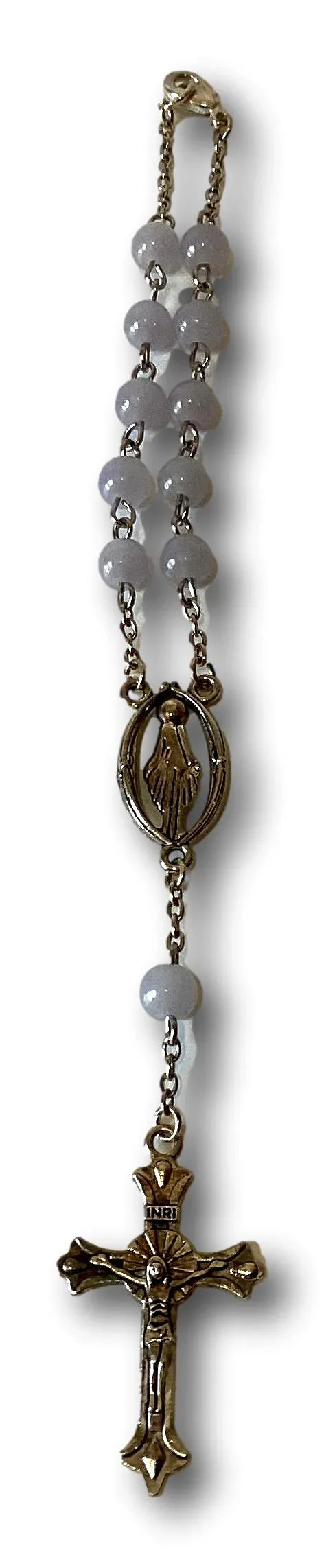 Catholic Car 1-Decade Rosary – Rearview Mirror Rosary for Travel Prayer & Protection - Ysleta Mission Gift Shop