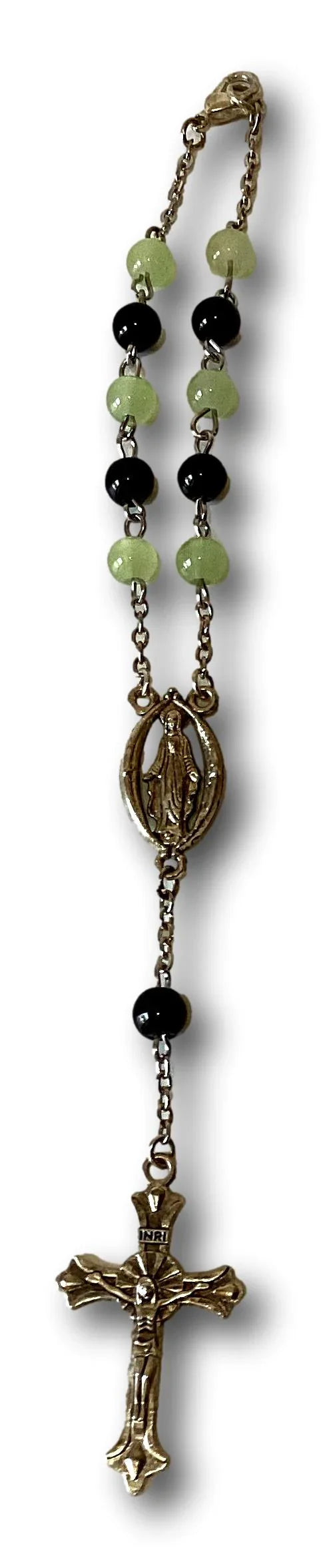 Catholic Car 1-Decade Rosary – Rearview Mirror Rosary for Travel Prayer & Protection - Ysleta Mission Gift Shop