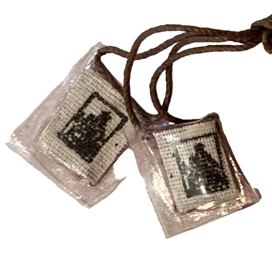 Laminated Mount Carmel Scapular with Immaculate Conception Medal, Catholic Christian scapular, 0.5 inch, featuring religious medal design.
