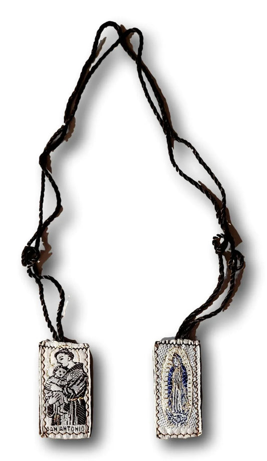 Devotional Scapular Featuring Saint Anthony and Our Lady of Guadalupe – Faith-Inspired Gift - Ysleta Mission Gift Shop