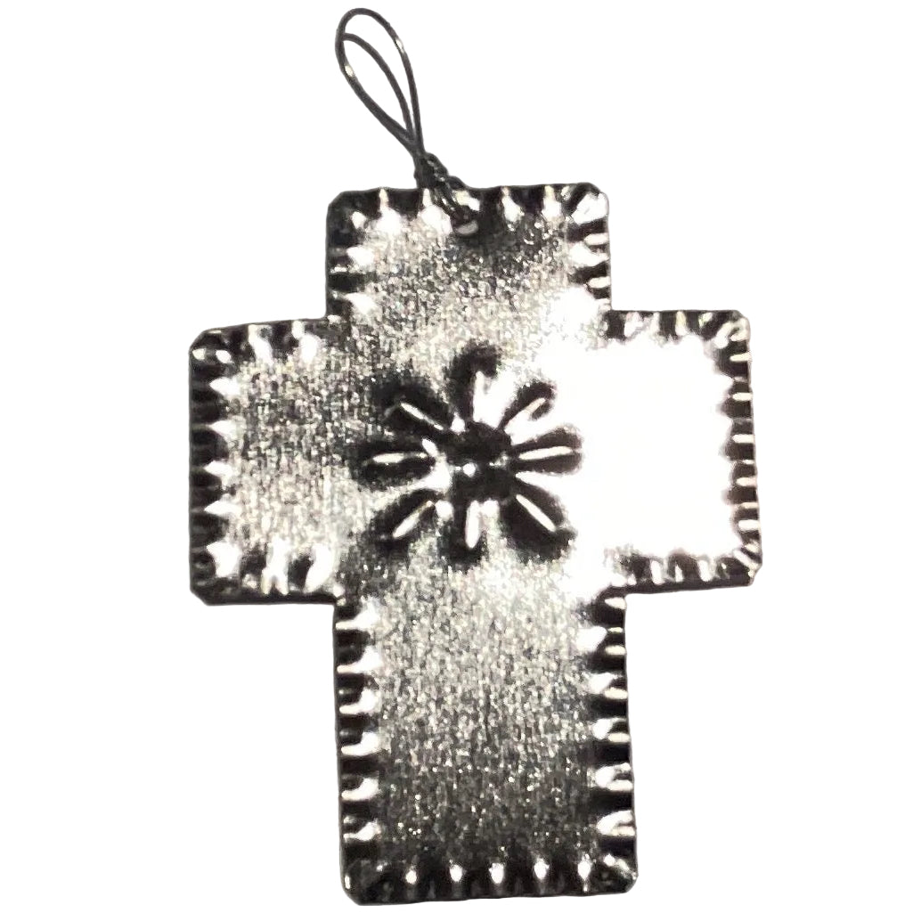 Silver Cross Christian decor 2.5-inch Catholic crucifix with detailed design, perfect for religious home or church display.