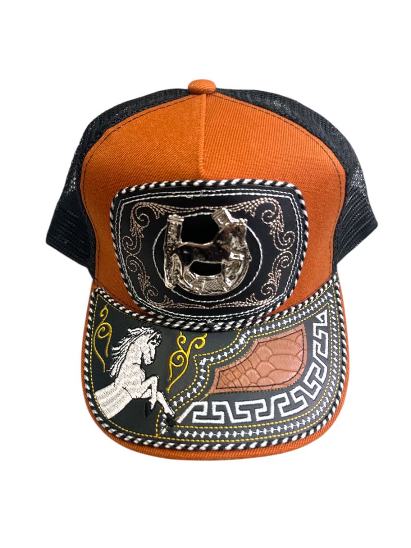 Custom Leather Front Snapback Hat – Individually Crafted Cowboy Cap with Western Style