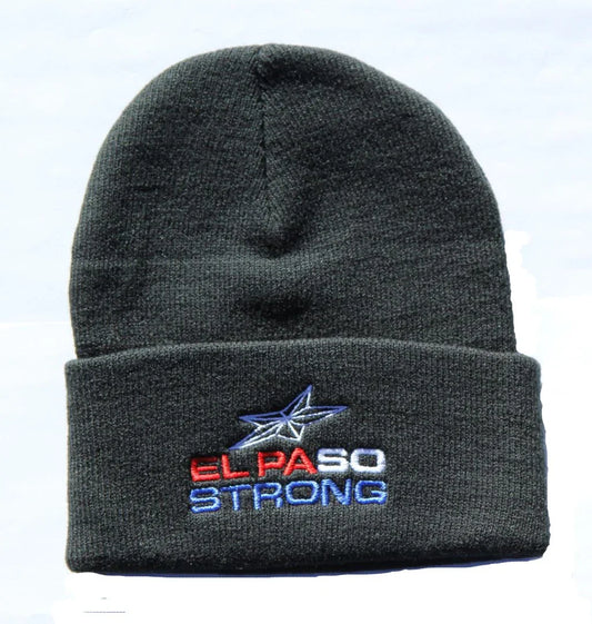 El Paso Strong Beanie, Black One Size Fits All - Ysleta Mission Gift Shop