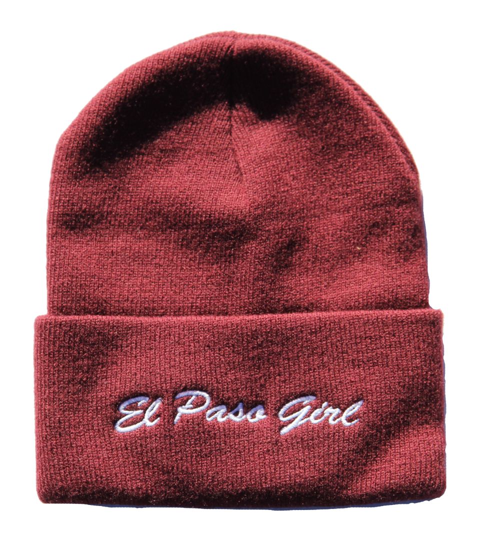 El Paso Girl Beanie, Maroon One Size Fits All