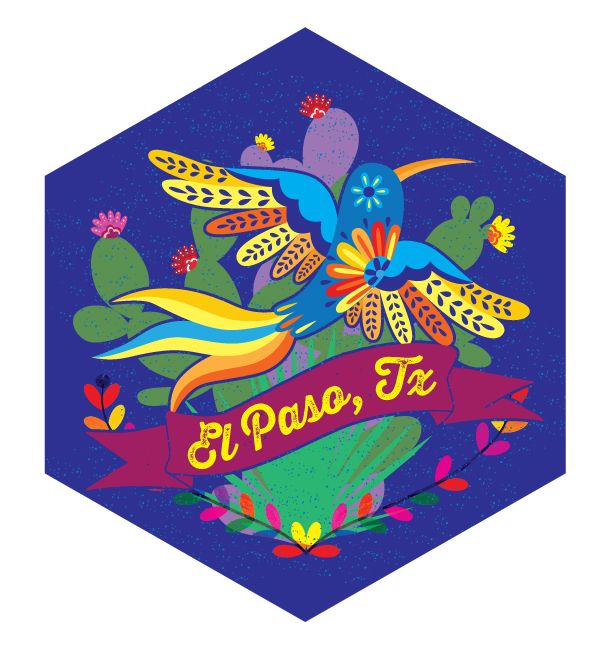 El Paso Hummingbird Magnet - Elegant Keepsake - Ysleta Mission Gift Shop