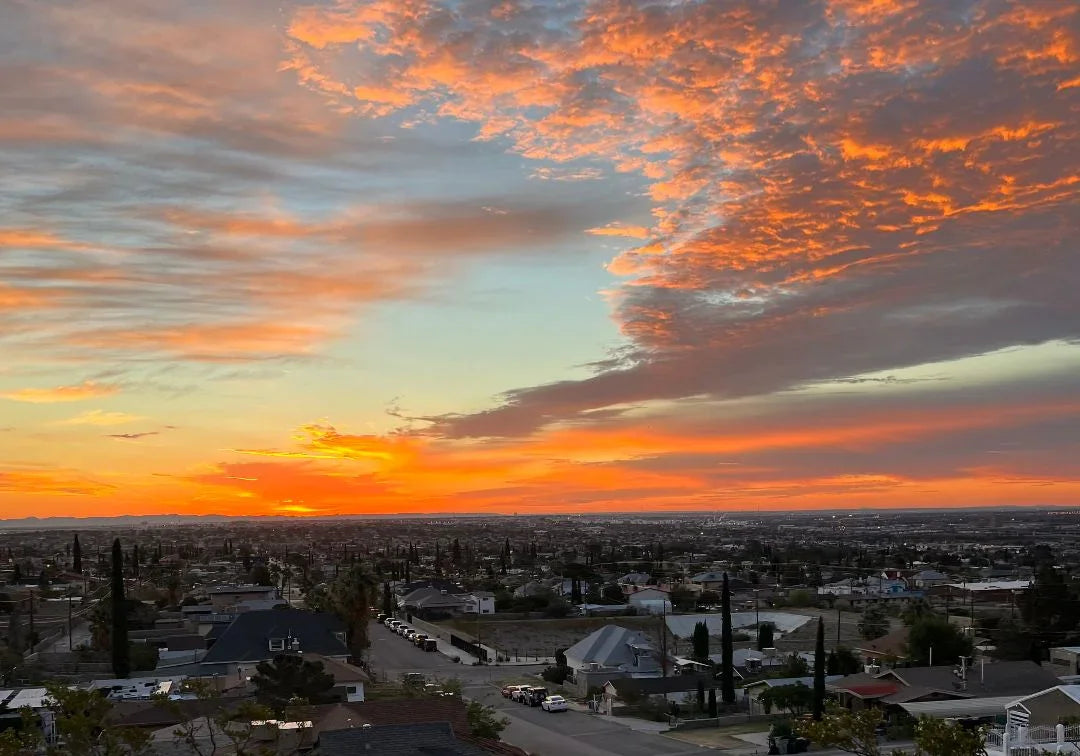 El Paso Sunrise Postcard - Original Desert Dawn Photography (4.25" X 5.5") - Ysleta Mission Gift Shop