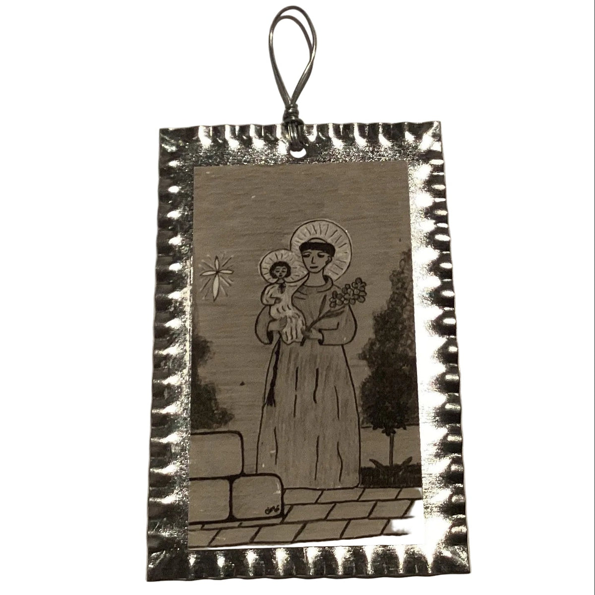Assorted Catholic saint ornaments, 2.5 inches, featuring detailed depictions of various saints for Christian devotional display.