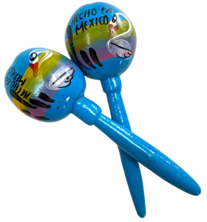 Maraca Pair – Colorful Mexican Shakers for Parties or Gifts - Ysleta Mission Gift Shop