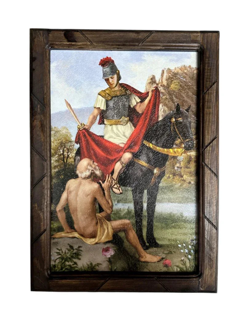 Religious Prints with Wood Frame Various – Classic Christian Wall Art 13 x 17.5 Inches - Ysleta Mission Gift Shop
