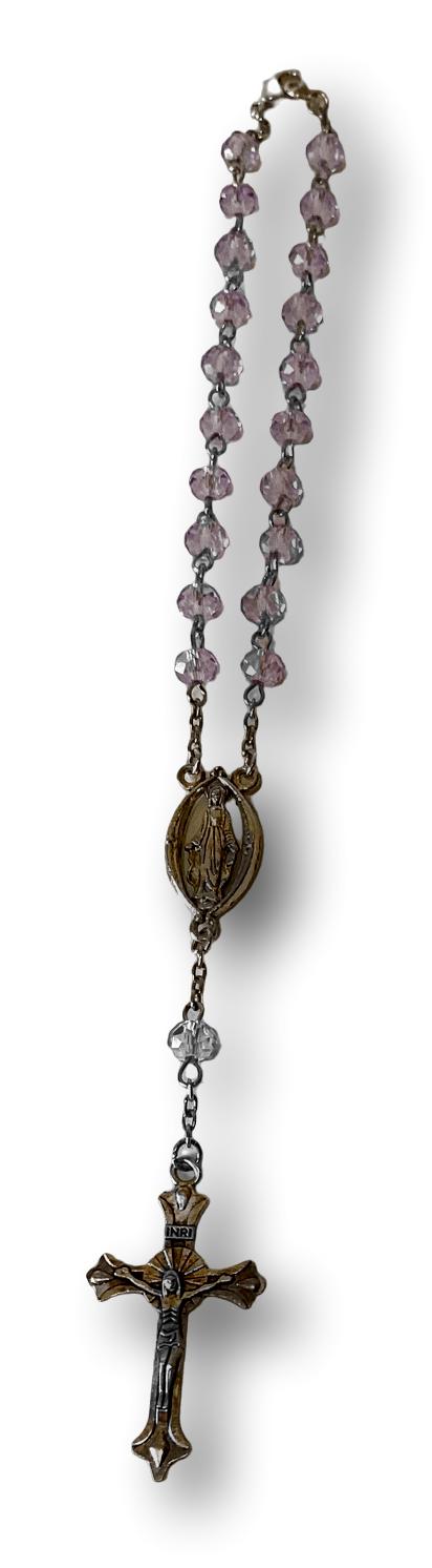 H CatholicCarRosary_2-DecadeRearviewMirrorRosaryforTravelPrayer_DivineProtection