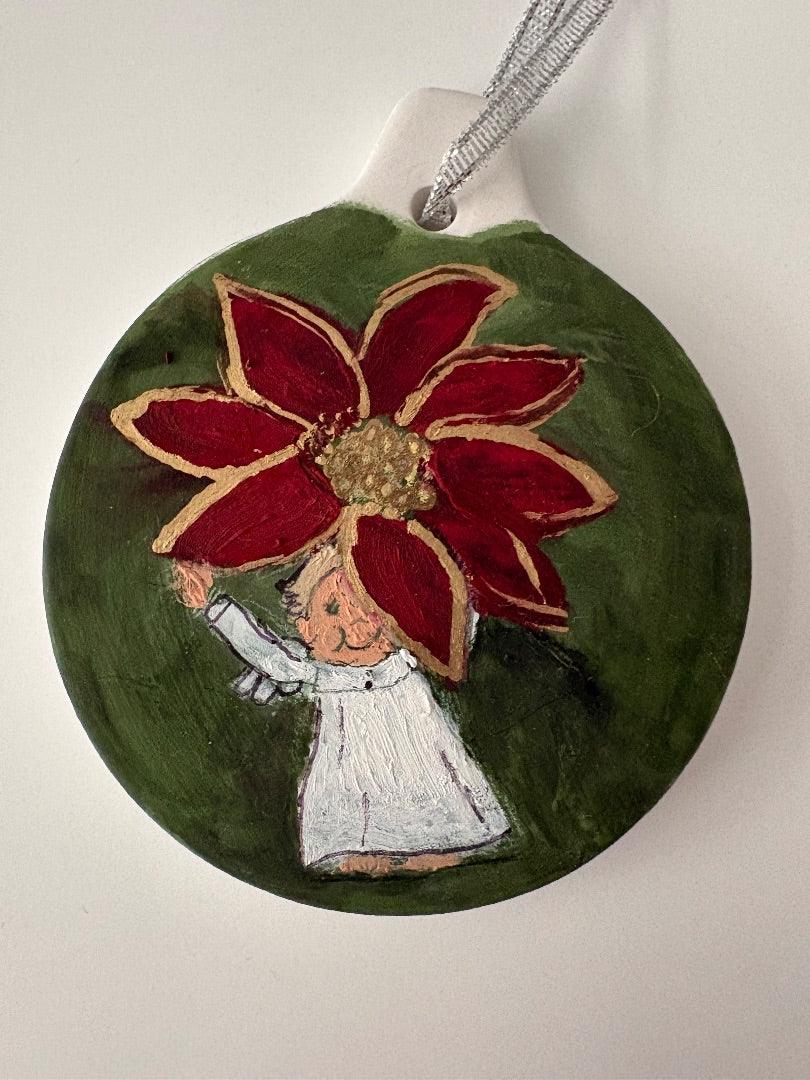 Poinsettia Angel Christmas Ornament – Holiday Décor
