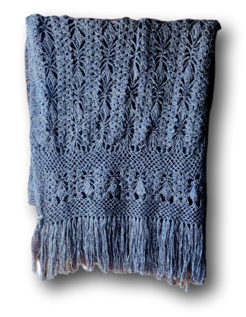 Handcrafted Knit Shawl with Fringe – Made in Mexico - Ysleta Mission Gift Shop