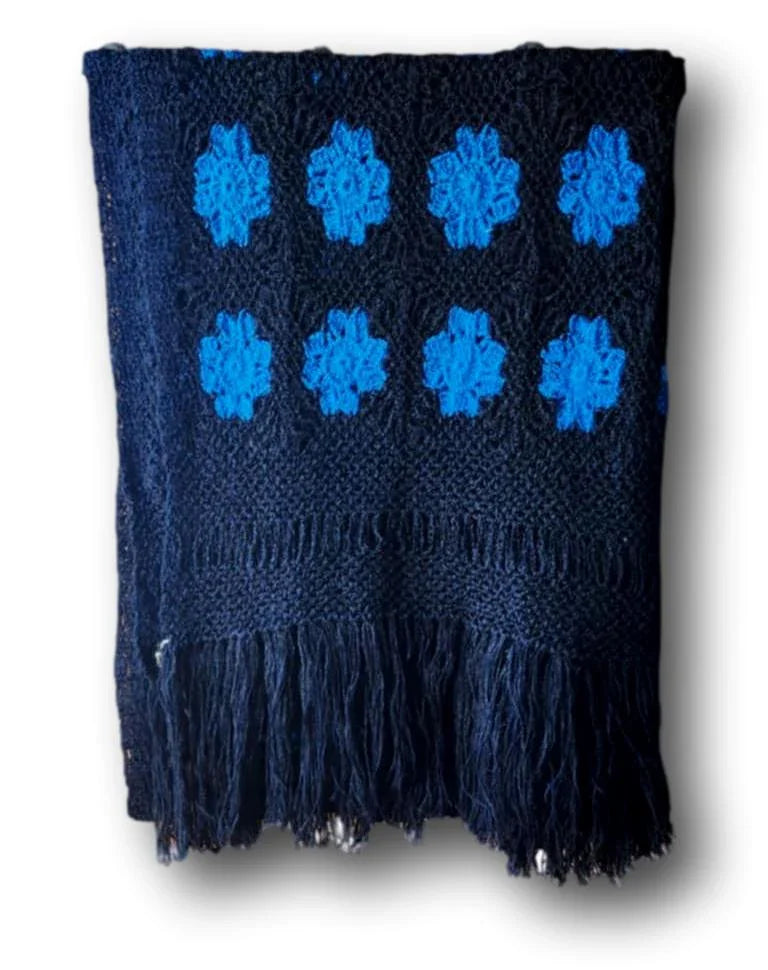 Handcrafted Knit Shawl with Fringe – Made in Mexico - Ysleta Mission Gift Shop