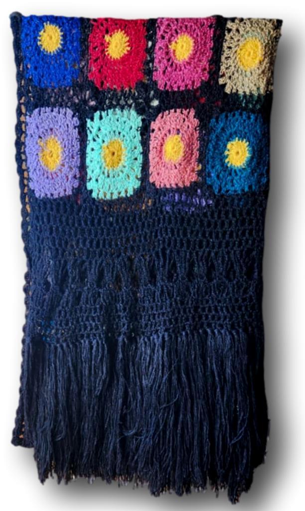 Handcrafted Knit Shawl with Fringe – Made in Mexico - Ysleta Mission Gift Shop