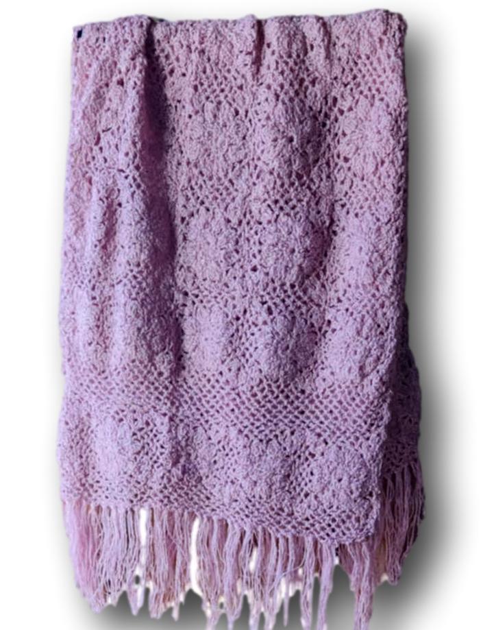 Handcrafted Knit Shawl with Fringe – Made in Mexico - Ysleta Mission Gift Shop
