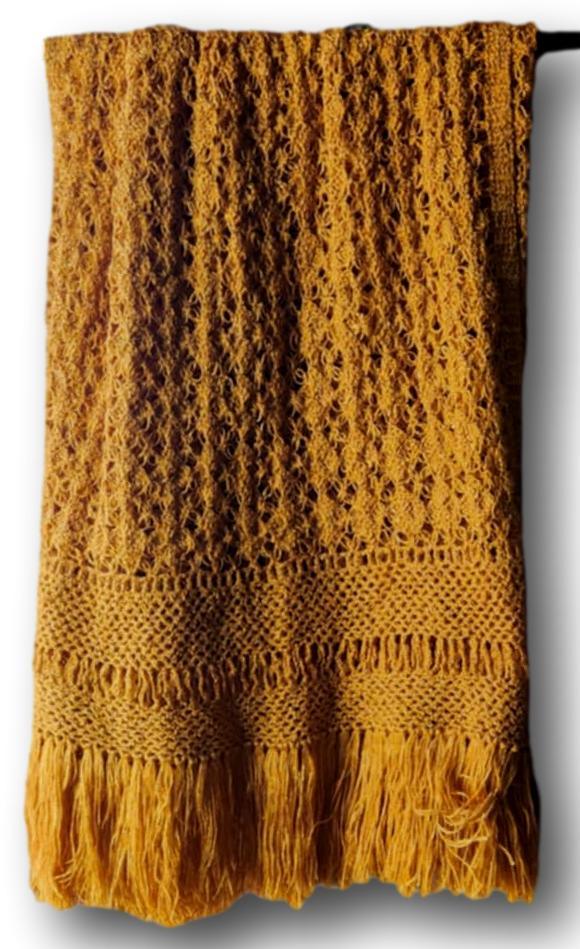 Handcrafted Knit Shawl with Fringe – Made in Mexico - Ysleta Mission Gift Shop