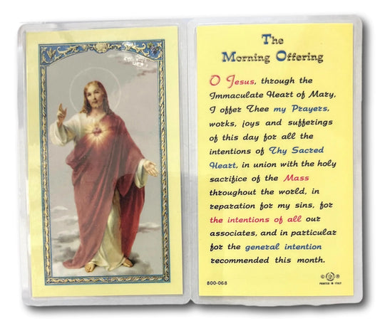 The Morning Offering – Laminated Prayer Card | Daily Faith-Filled Catholic Morning Prayer - Ysleta Mission Gift Shop