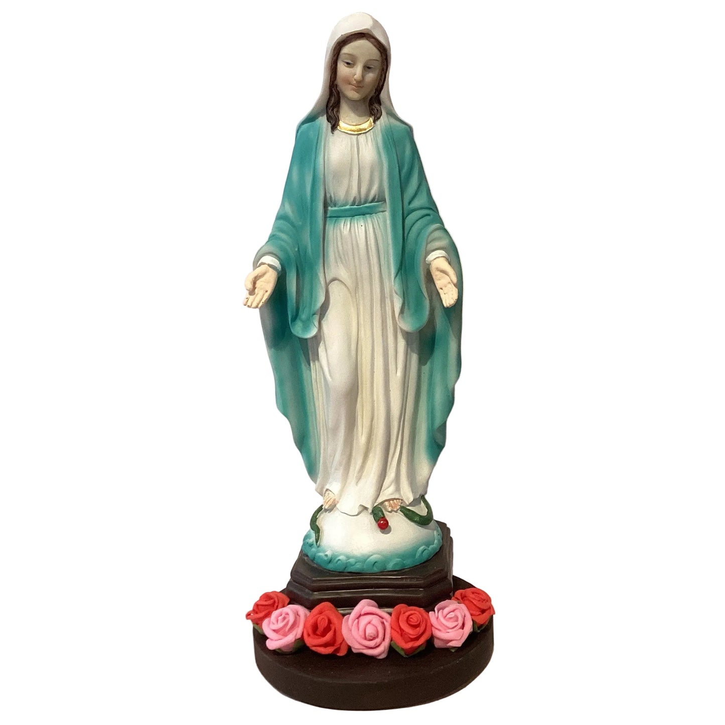Immaculate Conception 13 inch ceramic statue Blessed Virgin Mary Catholic devotional figure