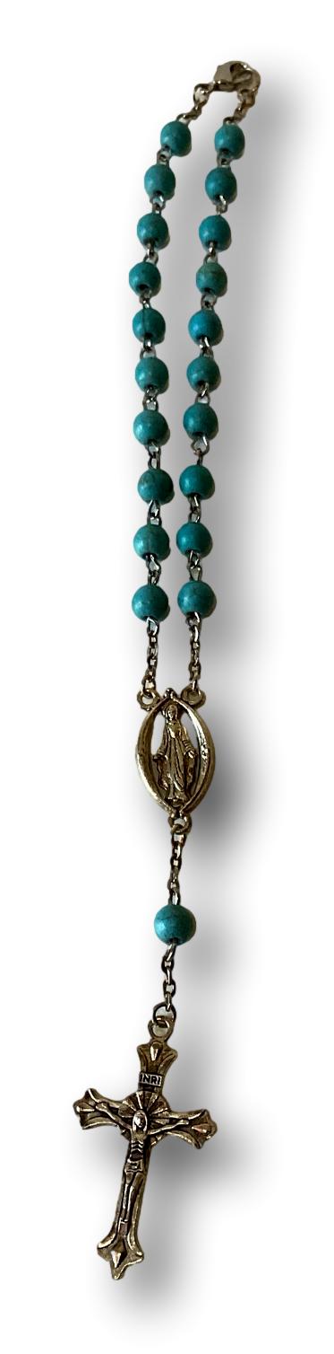 K CatholicCarRosary_2-DecadeRearviewMirrorRosaryforTravelPrayer_DivineProtection