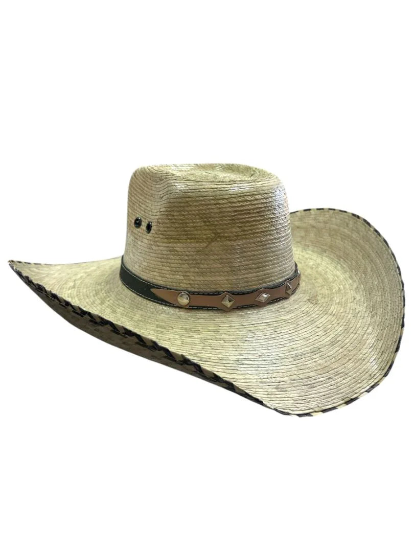 Authentic Handcrafted Mexican Palm Hat for Adults | Outdoor Sombrero, Texas Cowboy Style - Ysleta Mission Gift Shop