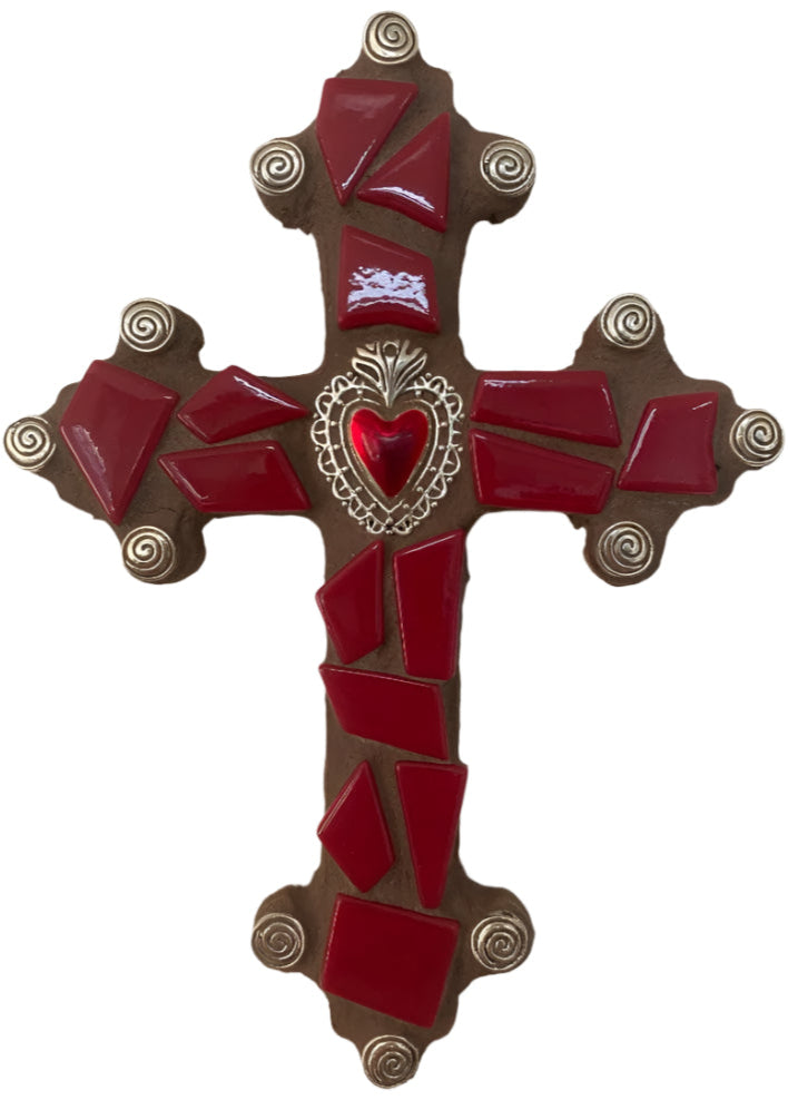 Mini_Red_Mosaic_Cross_on_Wood_with_Silver_Accents_and_Heart_6x4_Handmade_Spiritual_Gift