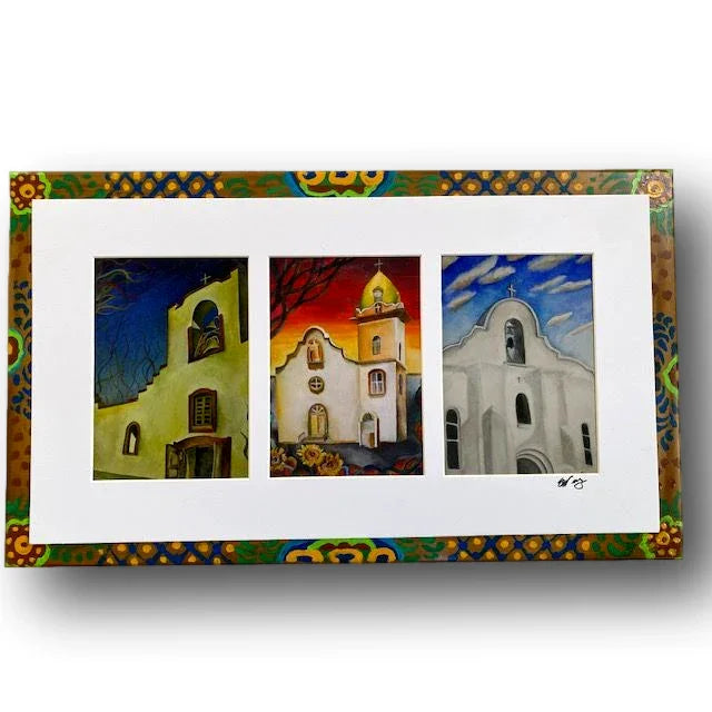 Mission Trail Art Prints – Talavera Frame Southwest Decor - Ysleta Mission Gift Shop