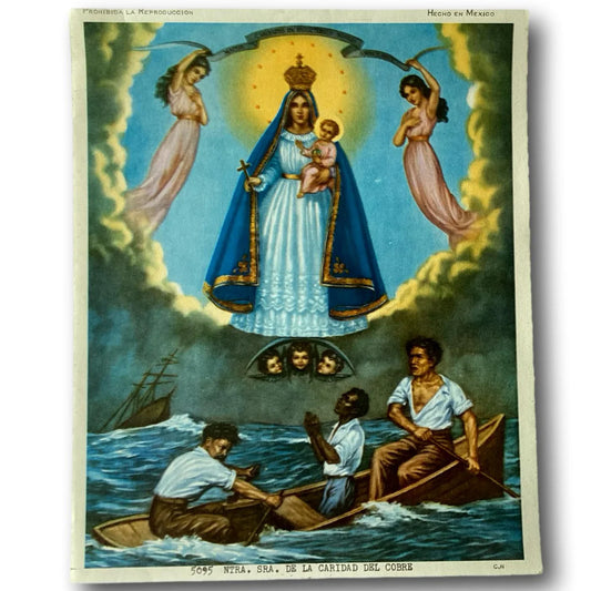 Out-of-Print Religious Image – Our Lady of Charity of Cobre / Virgen de la Caridad del Cobre – New Old Stock - Ysleta Mission Gift Shop