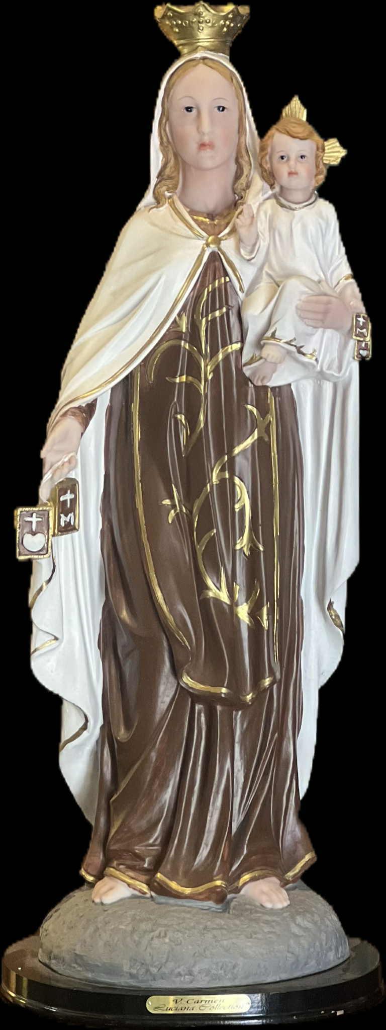 Our Lady of Mt Carmel Resin Statue -24 x 9.5 inches